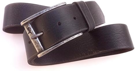 Casual Black Leather Belt 2" width Black Men's Belt wide leather belt, wide black belt, black belt leather for men levis
