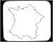Decorated Mouse Pad with country, map, france, outline