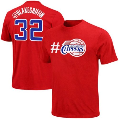 Blake Griffin Los Angeles Clippers NBA Twitter Name & Number T-Shirt, Medium