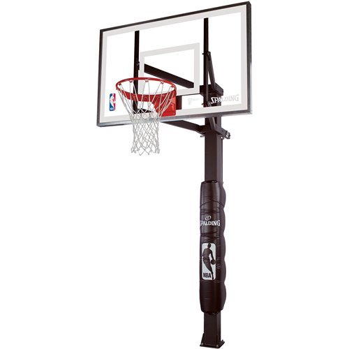 Spalding 88825G Nba Tempered Glass 54 Inch U-Turn Pro In Ground Basketball System