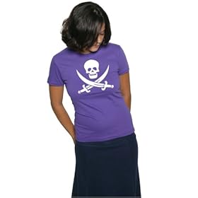 Womens Purple White Icons T-Shirt w/ Assorted Designs