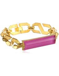 Sam Edelman S-Chain Pink Identification Bracelet, 7.25"