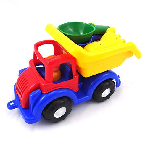 Beach Sand Toy Truck Playset With Sand Shovel, Sand Pick, Hand And Foot