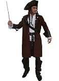 Kost�m Pirat Jack Piratenkost�m mit Hut - 5-teilig, Gr. S / M