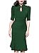 Destinas Women's Vintage Style Retro 1940s Shirtwaist Flared Tea Dress S Green
