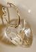 Saka's Silver Toned Single Dangling Heart Hoop Earrings