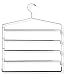 Honey-Can-Do HNGZ01202 Swing Arm Pant Rack Hangers, Black, 2-Pack