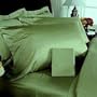 CASTLE HILL 1000 Thread Count 100% Egyptian Cotton Solid Sateen Bed Sheet Set (Sage) Queen.
