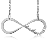 One Direction Stainless Steel Infinite Directioner Necklace 5 Grams 23.4 Inches Width 1.56 Inches