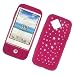 HTC G1 Google Phone T-Mobile Laser Skin Case Rubber Silicone Protector Image Cover Pink Stars