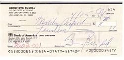 Genevieve Bujold Signed Original Check