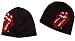 Rolling Stones Black Beanie Classic Tongue Logo Knit Cap
