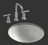 KOHLER K-14287-H6-W2 Twirl Undercounter Lavatory, Earthen White