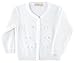 Lilax Baby Girls' Rose Applique Knit Cardigan Sweater 12M White