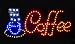 Open Coffee Led Neon Business Motion Light Sign. On/off with Chain 19*10*1