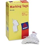 Avery White Marking Tags Strung, 1.75 x 1.093-Inches, Pack of 1000 (12204)