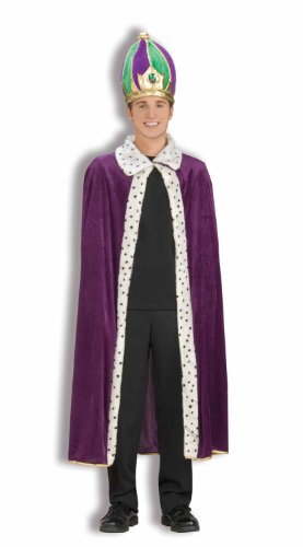 Forum Mardi Gras King Robe and Crown Set