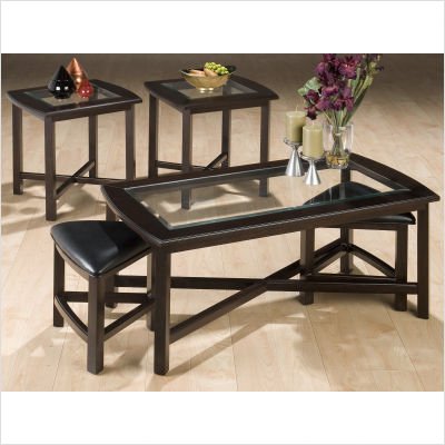 Jofran 5 Piece Glass Tables Set