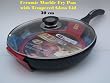 Ceramic Marble Coated Non Stick Cast Aluminium Fry Pan with Lid, 30 cm (12 inches)