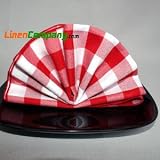 5 Dozen 17x17 Red Wholesale Napkins CheckMate