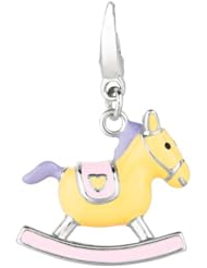 Sterling silver and Enamel ROCKING HORSE (Charm)