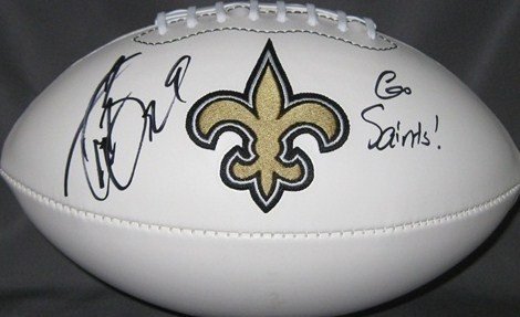 DREW BREES NEW ORLEANS SAINTS SIGNED AUTOGRAPHED FOOTBALL MATCHING HOLOGRAMS NUMBERS AND COA