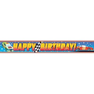 Victory Lane Birthday Foil Banner 12'