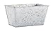Weddingstar Galvanized Tin Rectangular Planter, Large, Gray
