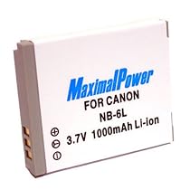 Maximal Power DB CAN NB-6L Replacement Battery for Canon Digital Cameras/Camcorders
