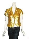 TWELFTH STREET by CYNTHIA VINCENT Sequin Jacket in Gold