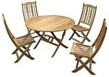 Review Firmans  / 120cm Round Easy Fold Table with 4 Boston Folding Chairs