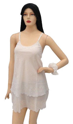 Cooo White ARI Work Hawaiian Sundress Baby Doll Lingerie Top M Valentine Gift