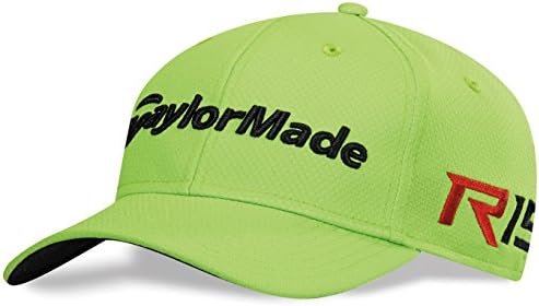 New 2015 Men's Taylormade Golf Tour Cage R15 Fitted Hat COLOR: Lime SIZE: L/XL
