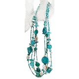 Carol Dauplaise 4 Strand Turquoise Necklace TUTQ SILVE