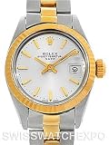 Rolex Datejus Ladies Steel 14k Yellow Gold Diamond 6917 Watch