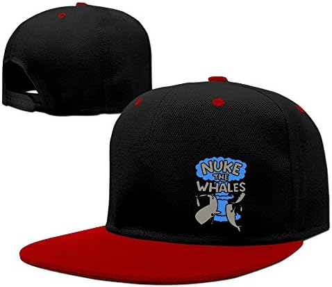 Nuke The Whales Adjustable Snapback Red Men/Women