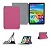 FYY Samsung Galaxy Tab4 8.0 inch Case - Ultra Slim Magnetic Smart Cover Multi-Angle Stand Case for Samsung Galaxy Tab 4 8.0 inch Magenta (with Auto Wake/Sleep Feature)