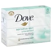 Dove Beauty Bar, Sensitive Skin, Unscented, 8 ct.