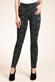 Abstract Print Stretch Denim Jeggings [T54-8095B-S]