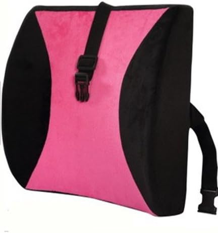 Slow Rebound Memory Cotton Back Waist Cushion Lumbar Pad Office Car Use to Protect the Waist Pillow Mat Chair (velvet rose red patchwork)