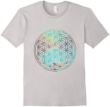 Flower of Life Space Edition T-Shirt - Male Medium - Silver