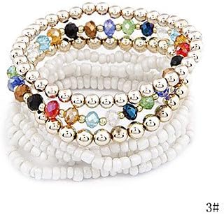 PTMShop @Bohemian Amorous Feelings Mixed Beaded Multilayer Elastic Bracelet N0.2 3