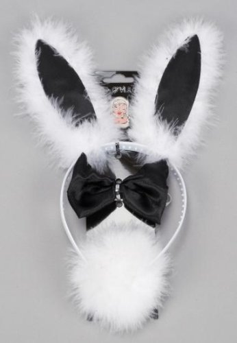 Childrens Toyshop  Toys : Fur Bunny Set Black and white