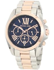Michael Kors - Mid-Size Bradshaw Chronograph Watch, Silver-Color/Rose Golden - MK5606