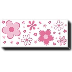 Instant Murals Fun Flower Wall Border Transfer Stickers