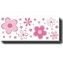 Instant Murals Fun Flower Wall Border Transfer Stickers - Pink Retro