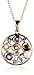 18k Gold Overlay Sterling Silver, Diamond-Accent and Multi-Gemstone Pendant, 18
