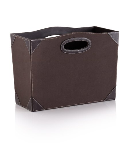 Canvas & Bonded Leather Magazine Rack