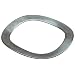 Wave Washers, High Carbon Steel, 3 Waves, Inch, 1.201" ID, 1.543" OD, 0.017" Thick, 0.052" Compressed Height, 17lbs Load, (Pack of 10)
