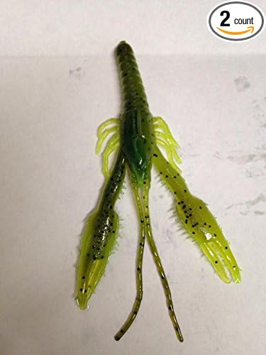 Mad Man 4&quot; Crawfish Worm, 15 Count, Watermelon/Chartreuse (Pack of 2) *NO LONGER MADE*